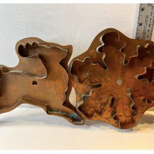 Martha Stewart by Mail Copper Cookie Cutters SnowCrystal and Prancing Reindeer